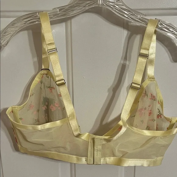 Savage X Fenty Yellow Floral Sheer Bra - Picture 4 of 6
